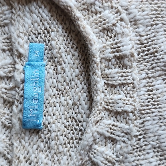 J. McLaughlinBeige Knit Crewneck Sweater Medium - Picture 2 of 16